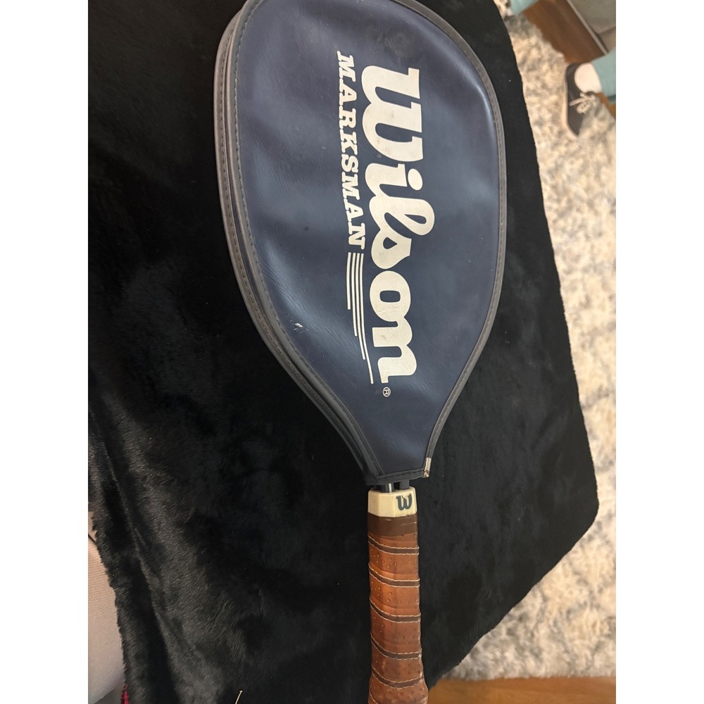 Wilson Marksman Racquetball racket Navy Blue with Original Head Cover Vintage